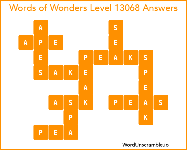 Words of Wonders Level 13068 Answers