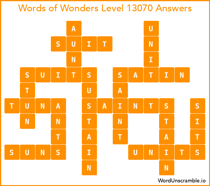 Words of Wonders Level 13070 Answers