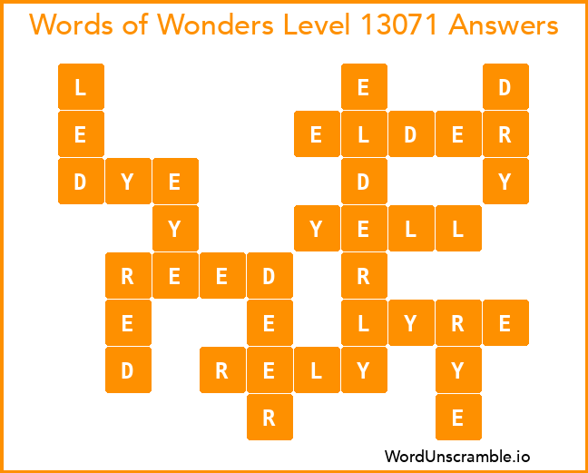 Words of Wonders Level 13071 Answers