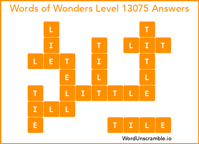 Words of Wonders Level 13075 Answers
