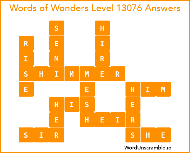 Words of Wonders Level 13076 Answers