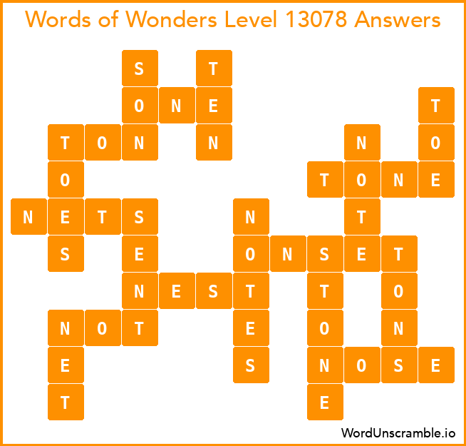 Words of Wonders Level 13078 Answers