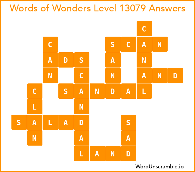 Words of Wonders Level 13079 Answers