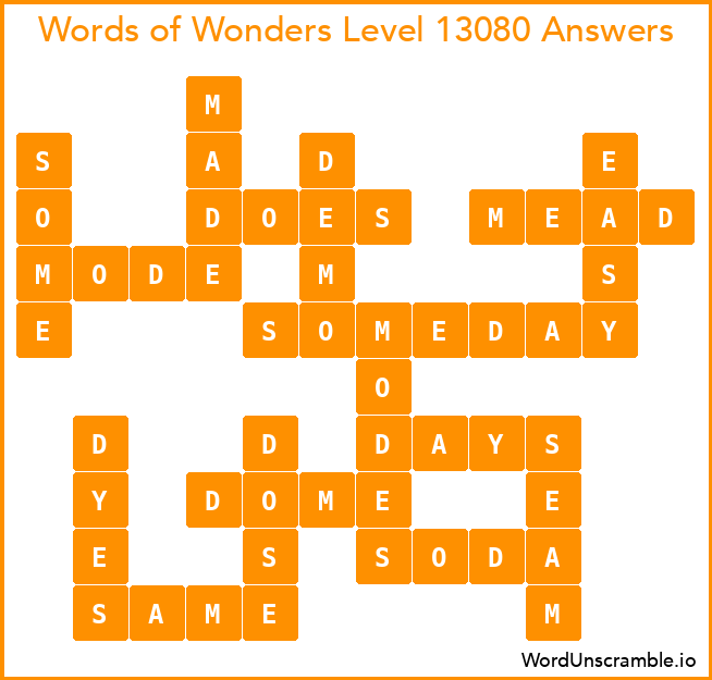 Words of Wonders Level 13080 Answers