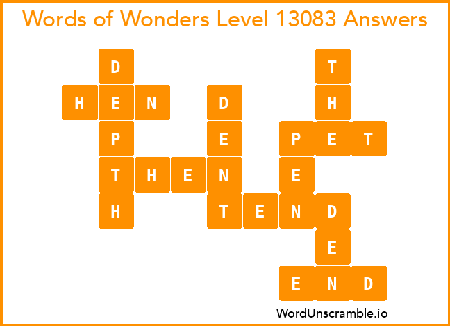 Words of Wonders Level 13083 Answers