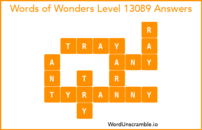 Words of Wonders Level 13089 Answers
