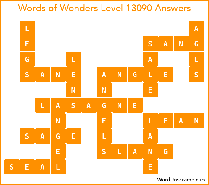 Words of Wonders Level 13090 Answers