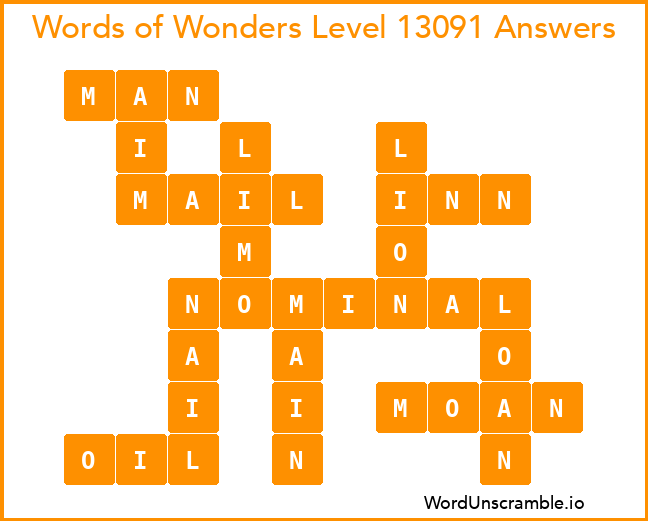 Words of Wonders Level 13091 Answers