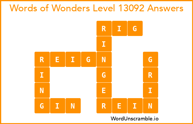 Words of Wonders Level 13092 Answers