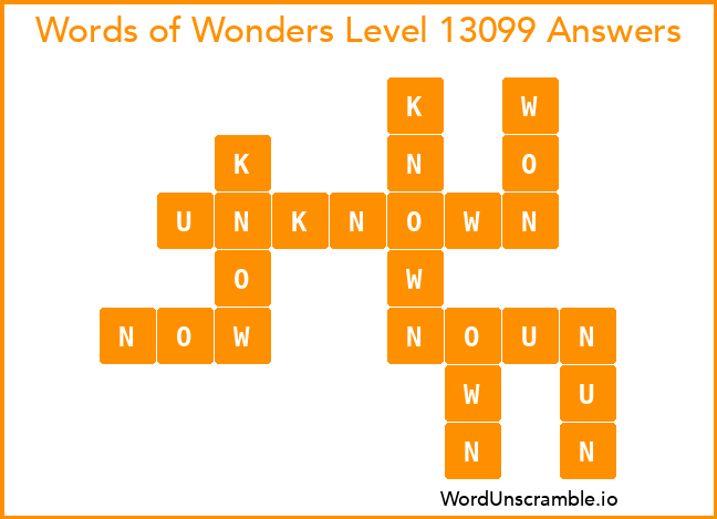 Words of Wonders Level 13099 Answers