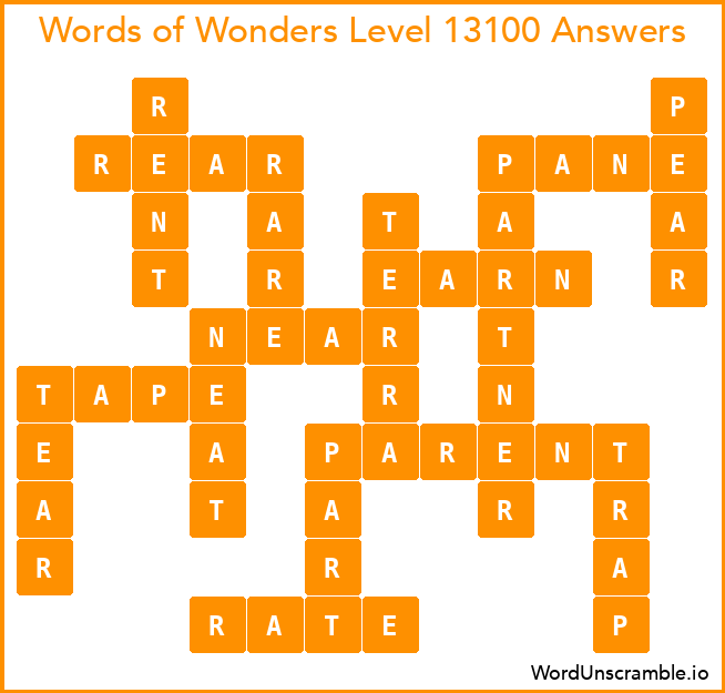 Words of Wonders Level 13100 Answers