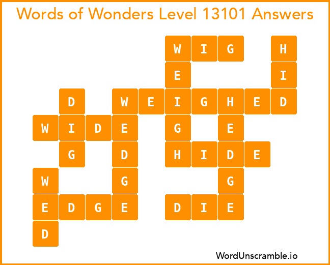 Words of Wonders Level 13101 Answers