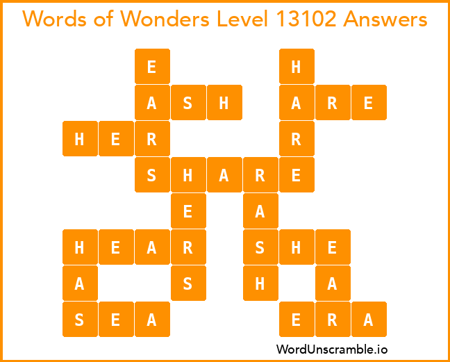 Words of Wonders Level 13102 Answers