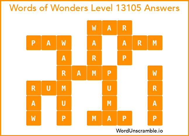 Words of Wonders Level 13105 Answers