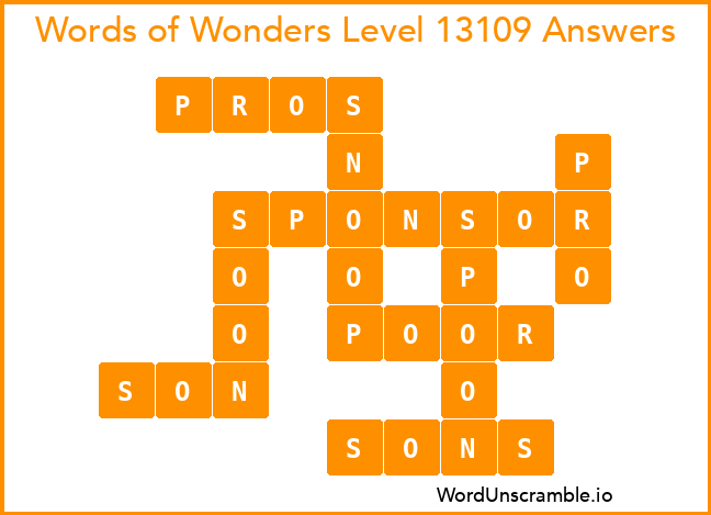 Words of Wonders Level 13109 Answers