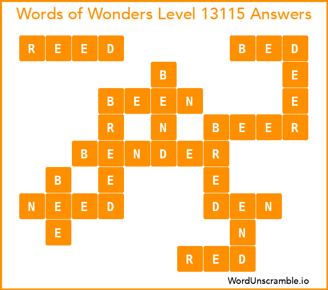 Words of Wonders Level 13115 Answers