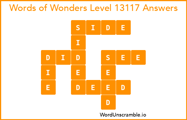 Words of Wonders Level 13117 Answers