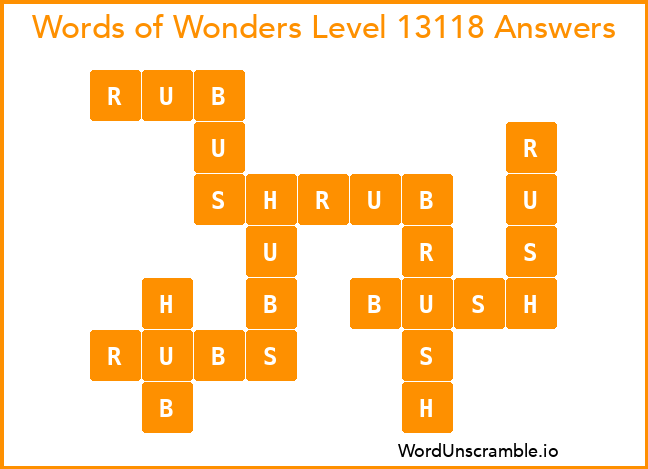 Words of Wonders Level 13118 Answers