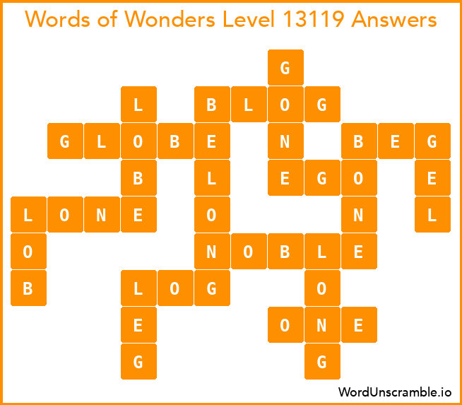 Words of Wonders Level 13119 Answers