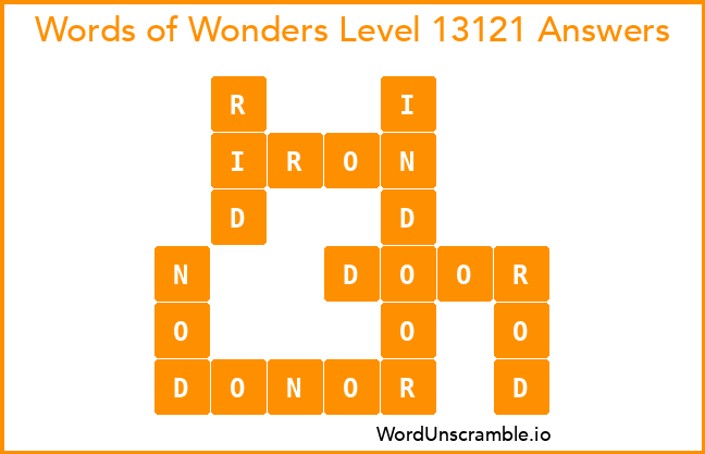 Words of Wonders Level 13121 Answers