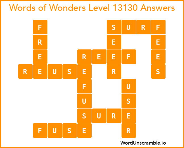 Words of Wonders Level 13130 Answers