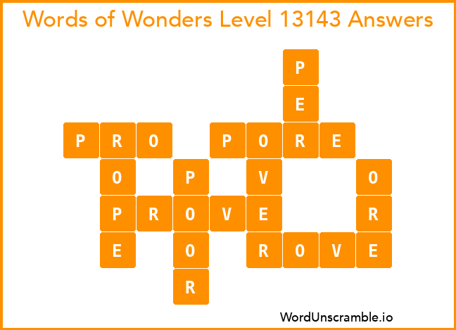 Words of Wonders Level 13143 Answers