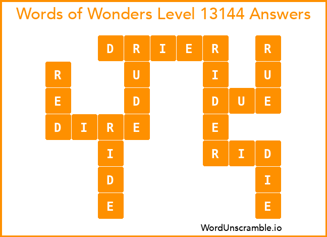 Words of Wonders Level 13144 Answers