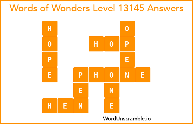 Words of Wonders Level 13145 Answers