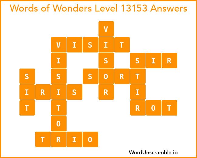 Words of Wonders Level 13153 Answers