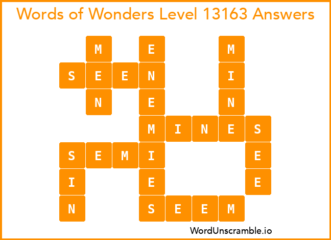 Words of Wonders Level 13163 Answers