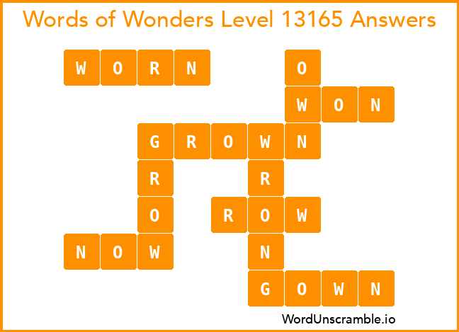 Words of Wonders Level 13165 Answers