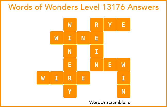 Words of Wonders Level 13176 Answers