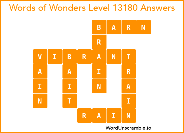 Words of Wonders Level 13180 Answers