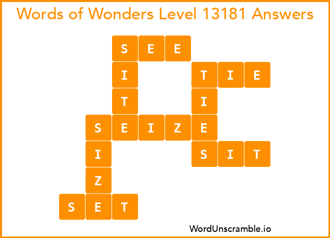 Words of Wonders Level 13181 Answers