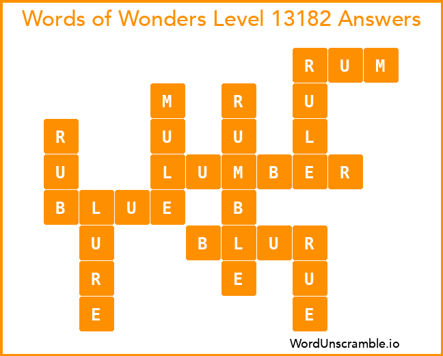 Words of Wonders Level 13182 Answers