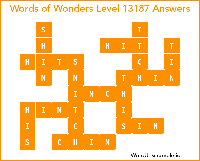 Words of Wonders Level 13187 Answers