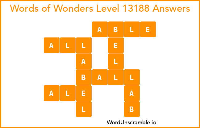 Words of Wonders Level 13188 Answers
