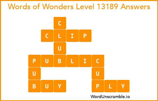 Words of Wonders Level 13189 Answers