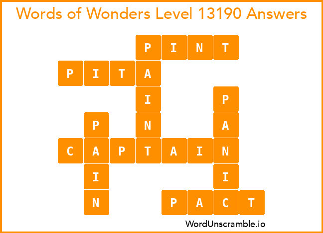Words of Wonders Level 13190 Answers