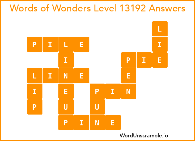 Words of Wonders Level 13192 Answers