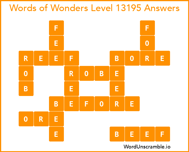 Words of Wonders Level 13195 Answers
