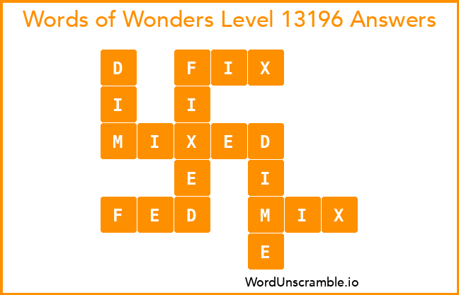 Words of Wonders Level 13196 Answers