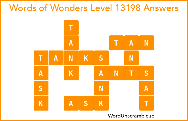Words of Wonders Level 13198 Answers