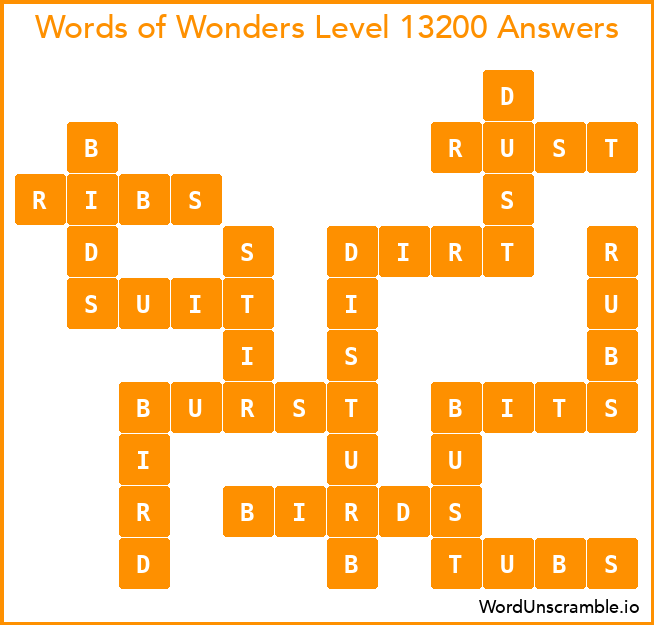 Words of Wonders Level 13200 Answers