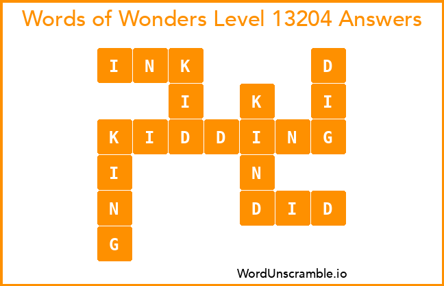 Words of Wonders Level 13204 Answers