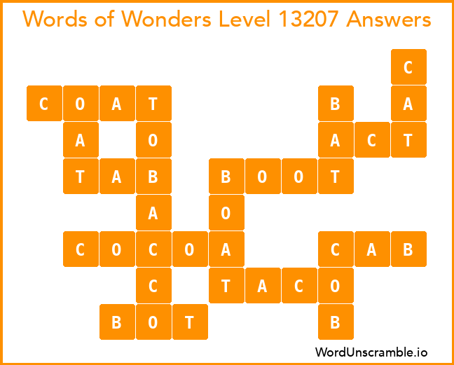 Words of Wonders Level 13207 Answers