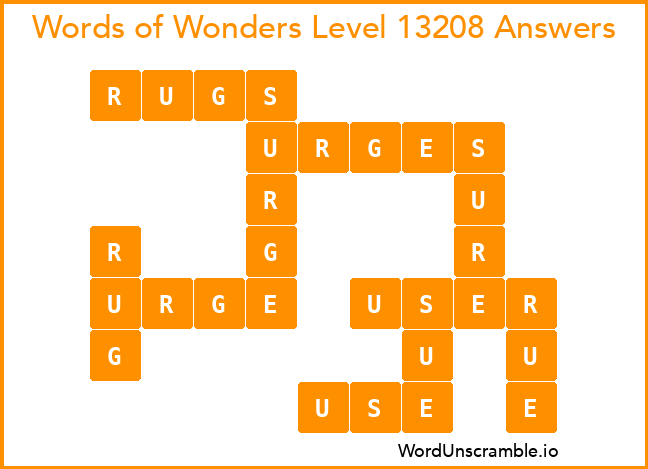 Words of Wonders Level 13208 Answers