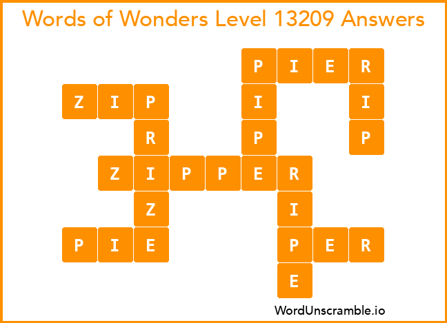 Words of Wonders Level 13209 Answers