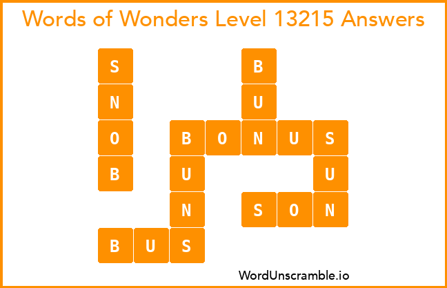 Words of Wonders Level 13215 Answers
