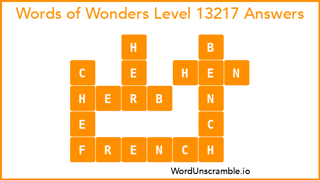 Words of Wonders Level 13217 Answers